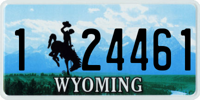 WY license plate 124461