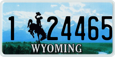 WY license plate 124465