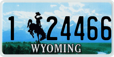 WY license plate 124466