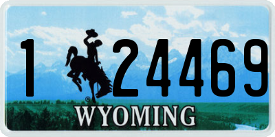 WY license plate 124469