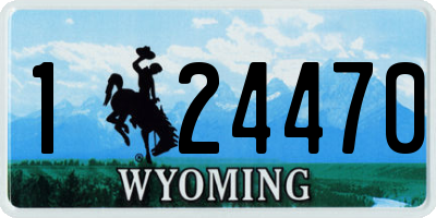 WY license plate 124470