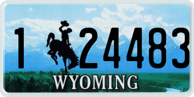 WY license plate 124483