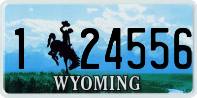 WY license plate 124556