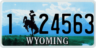 WY license plate 124563