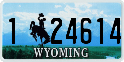 WY license plate 124614