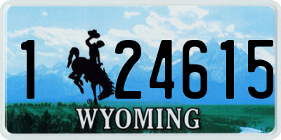 WY license plate 124615