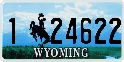 WY license plate 124622