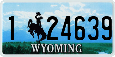 WY license plate 124639
