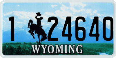 WY license plate 124640