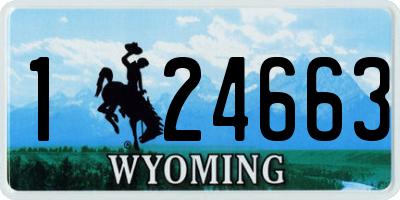 WY license plate 124663
