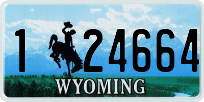 WY license plate 124664