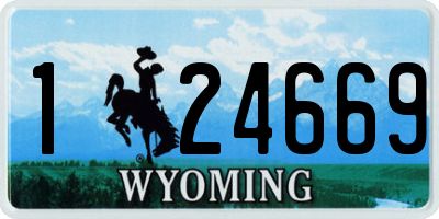 WY license plate 124669