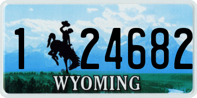 WY license plate 124682