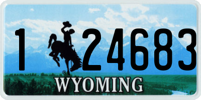 WY license plate 124683