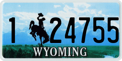 WY license plate 124755
