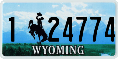 WY license plate 124774