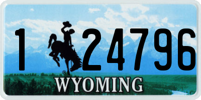 WY license plate 124796