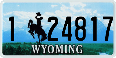 WY license plate 124817