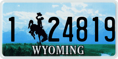 WY license plate 124819