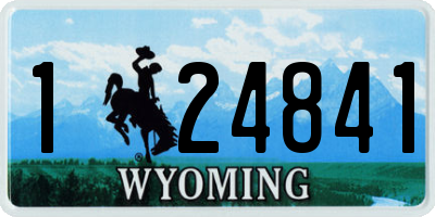 WY license plate 124841