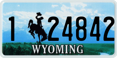 WY license plate 124842