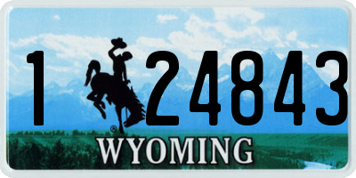 WY license plate 124843