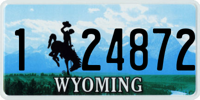 WY license plate 124872