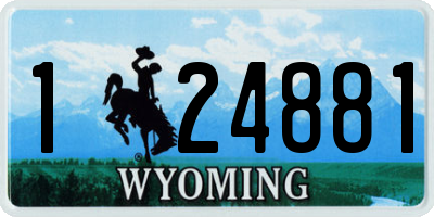 WY license plate 124881