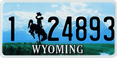 WY license plate 124893
