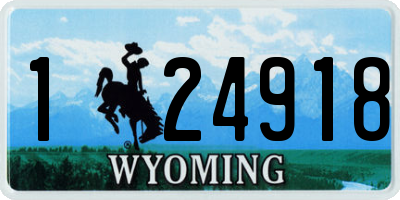 WY license plate 124918