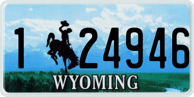 WY license plate 124946