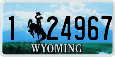 WY license plate 124967