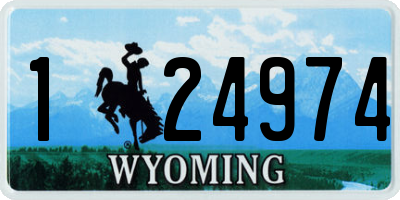WY license plate 124974