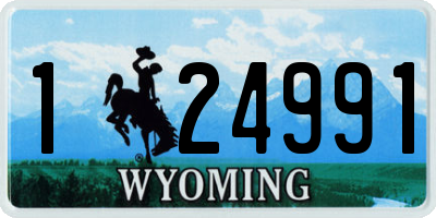 WY license plate 124991