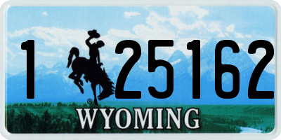 WY license plate 125162
