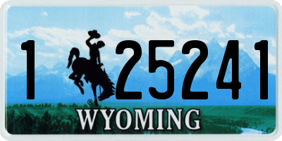 WY license plate 125241