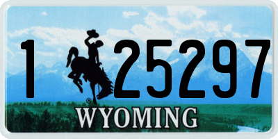 WY license plate 125297