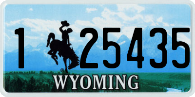 WY license plate 125435