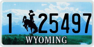 WY license plate 125497