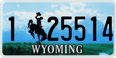 WY license plate 125514