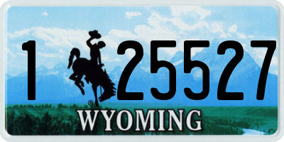 WY license plate 125527