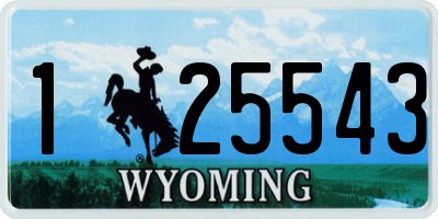 WY license plate 125543