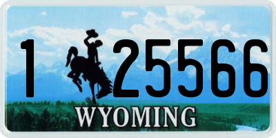 WY license plate 125566