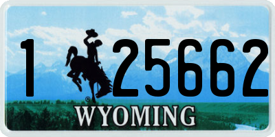 WY license plate 125662