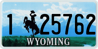 WY license plate 125762