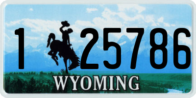 WY license plate 125786