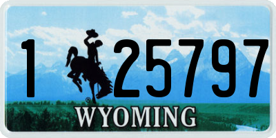 WY license plate 125797