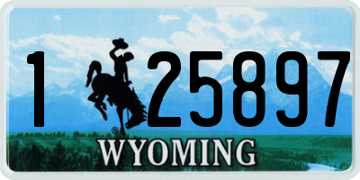 WY license plate 125897