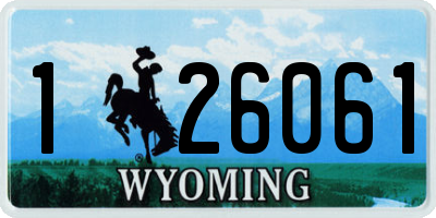 WY license plate 126061