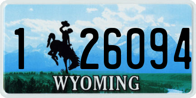 WY license plate 126094
